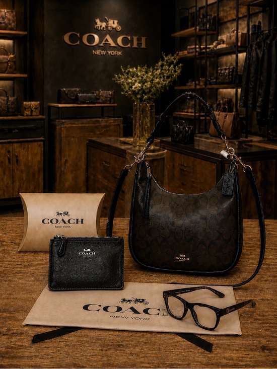 Coach Handbags - Coach. 5 Piece: NEW Jules Hobo Bag & Free ID Case, Glasses, Dust Bag & Gift Box.